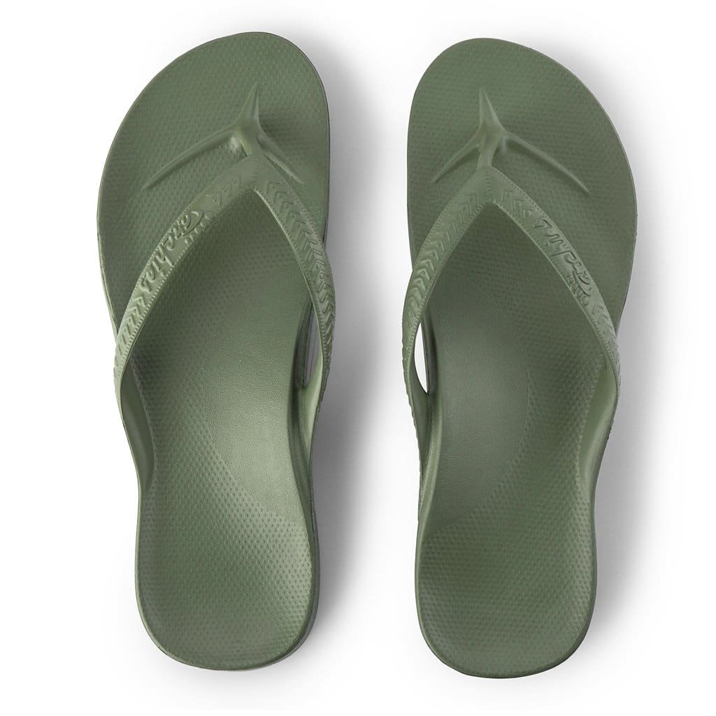 Archies Khaki - Arch Support Thongs » Foot Steps Podiatry Griffith
