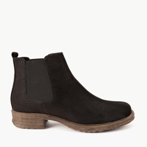 Silver Lining Tahlia Black Nubuck Punched