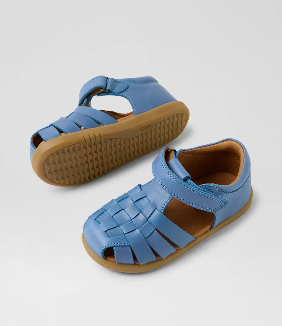 Bobux Iw Harbor Toddler Coronet Blue Leather Sandals